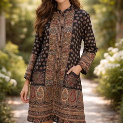 Kani Embroidered Wool Jacket | Kashmir Artwear Size 46