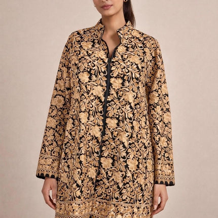 Kani Embroidered Wool Jacket | Kashmir Artwear Size 46