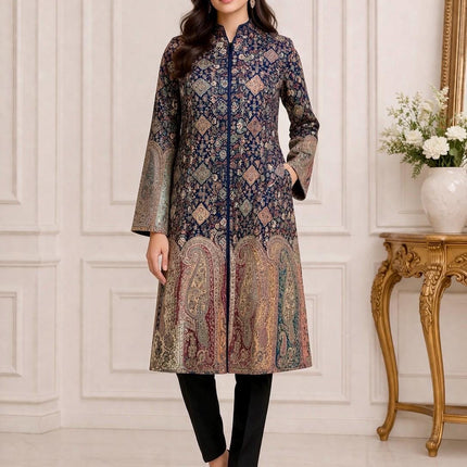 Kani Jamawar Wool Jacket | Kashmir Paisley Artwear Multiple Sizes available