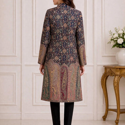 Kani Jamawar Wool Jacket | Kashmir Paisley Artwear Multiple Sizes available