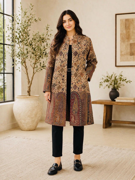 Kani Woven Wool Jacket | Kashmir Artwear