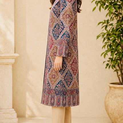 Kani Woven Wool Jacket | Kashmir Artwear, Size 38 Black-multi
