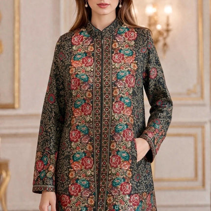 Kani Wool Jacket | Floral Jari Artwear