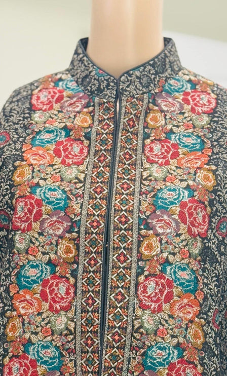 Kani Wool Jacket | Floral Jari Artwear
