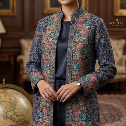Kani Wool Jacket | Floral Jari Artwear