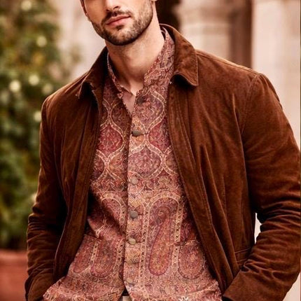 Mens Kani Pashmina Waistcoat, Woven Paisley, Size 44,46,48,50