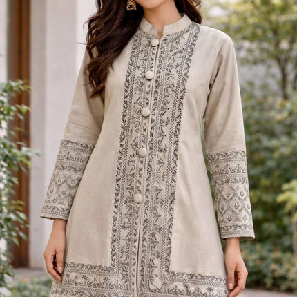 Kashmiri Cotton Silk Jacket l colors and sizes are available Summer collection
