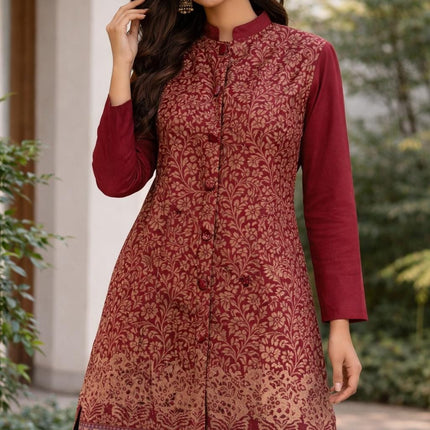 Kashmiri Cotton Silk Jacket l colors and sizes are available Summer collection