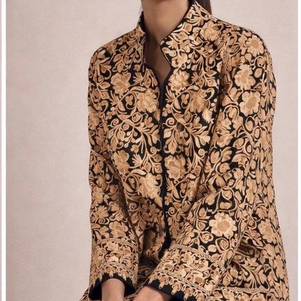 Kani Embroidered Wool Jacket | Kashmir Artwear Size 46