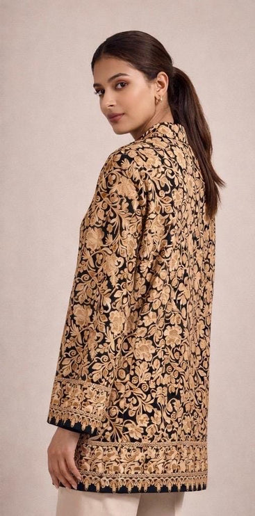 Kani Embroidered Wool Jacket | Kashmir Artwear Size 46