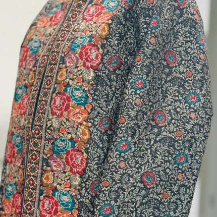 Kani Wool Jacket | Floral Jari Artwear