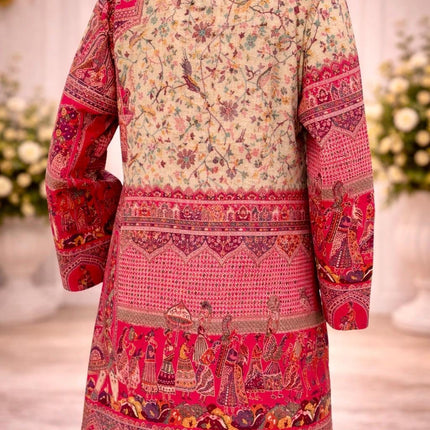 Kani Jamawar Wool Jacket | Kashmir Rajsthani Royal pattern Artwear Size-40