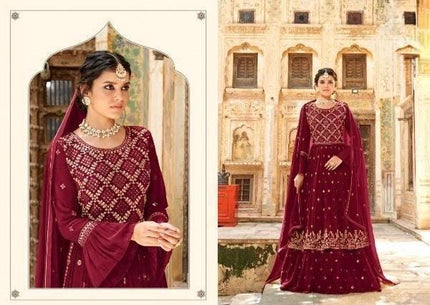 Designer Georgette Suit Set | Embroidered and sequence Work Dress Size-42