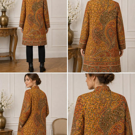 Kani Jamawar Wool Jacket | Kashmir kalamkari Paisley Artwear Multiple Size-40