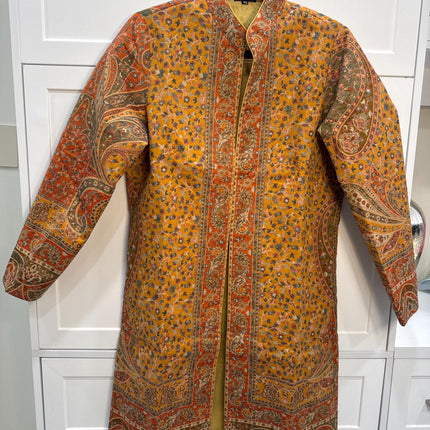 Kani Jamawar Wool Jacket | Kashmir kalamkari Paisley Artwear Multiple Size-40