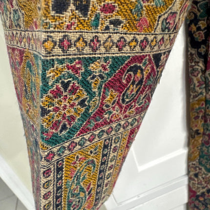 Kani Jamawar Wool, silk Jacket | Kashmir Paisley Artwear Multiple Size-40