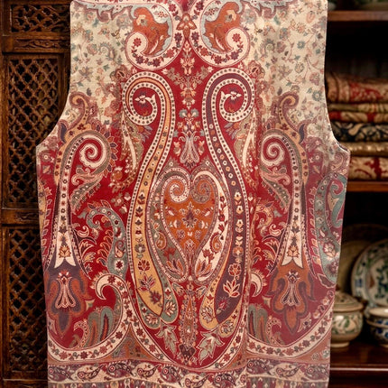 Mens Kani Pashmina Waistcoat, Woven Paisley