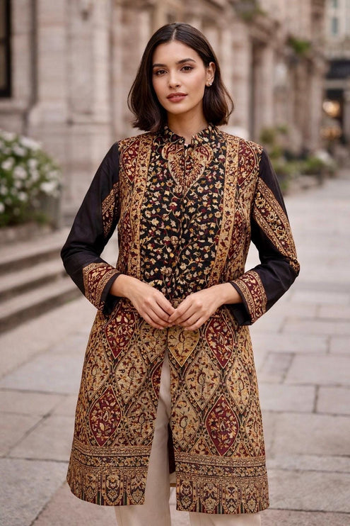 Kashmiri Cotton Silk Jacket l colors and sizes are available Summer collection