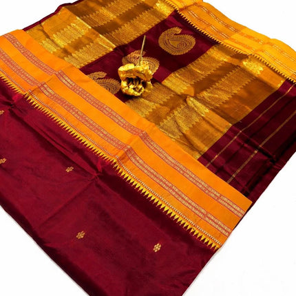 Yeola Narayan Peth Silk Saree l Traditional Pallu
