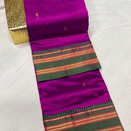 Magenta Pink Narayan Peth Silk Saree | Yeola Traditional Saree