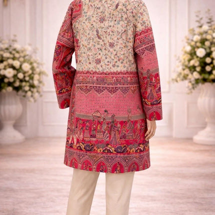 Kani Jamawar Wool Jacket | Kashmir Rajsthani Royal pattern  Artwear  Size-40
