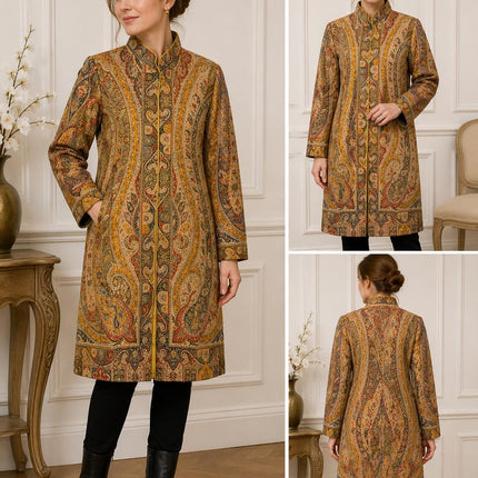 Kani Jamawar Wool Jacket | Kashmir Paisley Artwear Multiple Size-44