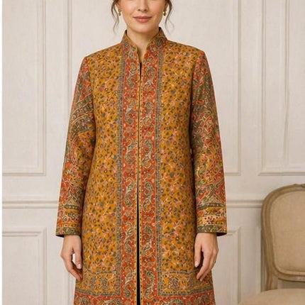 Kani Jamawar Wool Jacket | Kashmir kalamkari Paisley Artwear Multiple Size-40