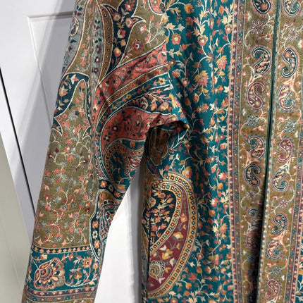 Kani Jamawar Wool, silk Jacket | Kashmir kalamkari Paisley Artwear Multiple Size-42