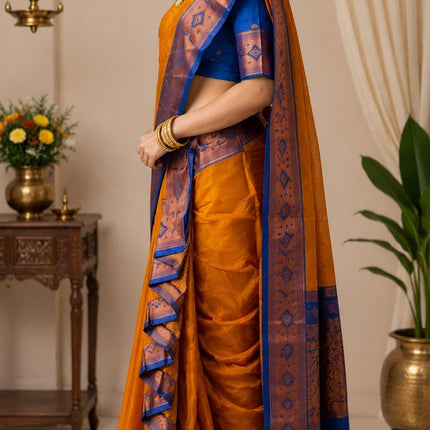 Stitched Nauwari Silk Saree – Ready to Wear Regular Size