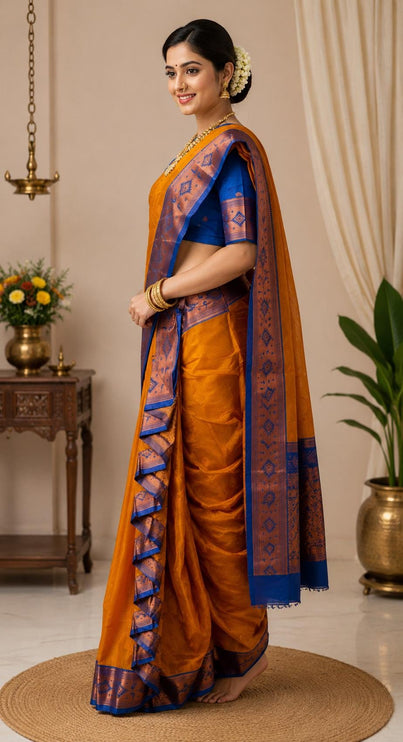 Stitched Nauwari Silk Saree – Ready to Wear Regular Size