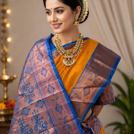 Stitched Nauwari Silk Saree – Ready to Wear Regular Size