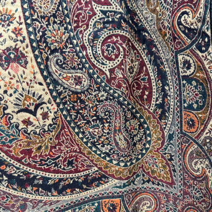 Kani Jamawar Wool & Velvet Jacket | Kashmir Paisley Artwear Size- Medium