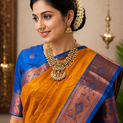 Stitched Nauwari Silk Saree – Ready to Wear Regular Size