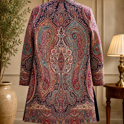 Mens Kani Jamawar Jodhpuri style sherwani - Indo western Jacket, Woven Paisley size 38,40