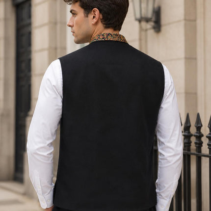 Mens Kani Pashmina Waistcoat, Woven , Indo western fusion jacket