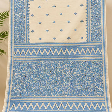 SILK MARK CERTIFIED Handloom l Hand Stitched Kantha Saree |  Tussar Silk l Multi Thread Kantha stitc