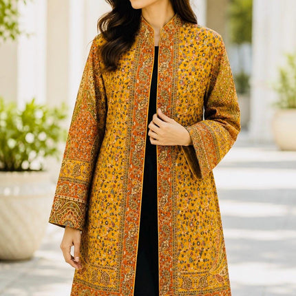 Kani Jamawar Wool Jacket | Kashmir kalamkari Paisley Artwear Multiple Size-40