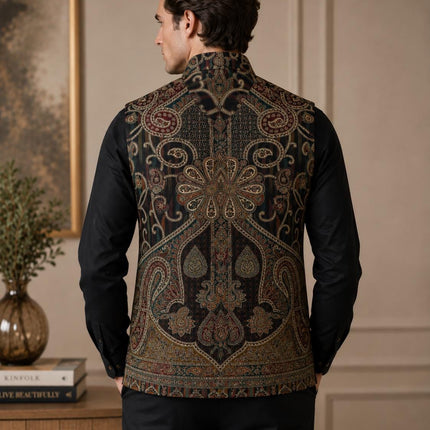 Kani Jamawar  MENS waistcoats, structured fit | Statement fashion wear| JKMW-502 size L