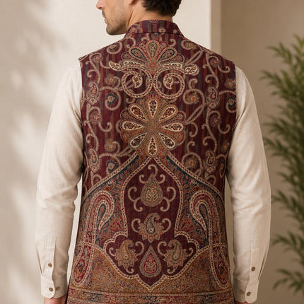 Kani Jamawar  MENS waistcoats, structured fit | Statement fashion wear| JKMW-502