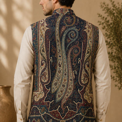 Kani Jamawar  MENS waistcoats, structured fit | Statement fashion wear| JKMW-502