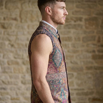Kani Jamawar  MENS waistcoats, structured fit | Statement fashion wear| JKMW-502 Rangkat
