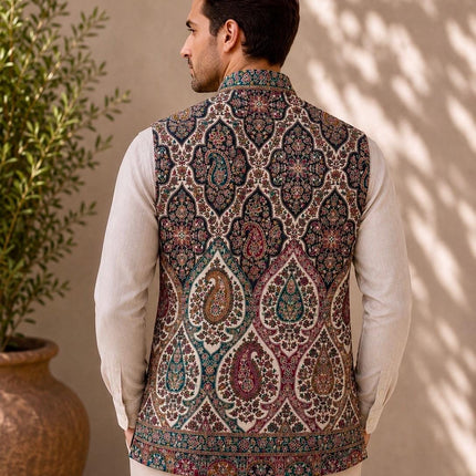 Kani Jamawar  MENS waistcoats, structured fit | Statement fashion wear| JKMW-502