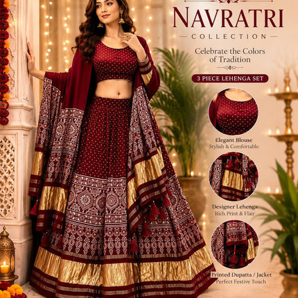 Designer Modal Silk Lehenga Set |