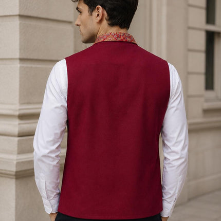 Mens Kani Pashmina Waistcoat, Woven , Indo western fusion jacket