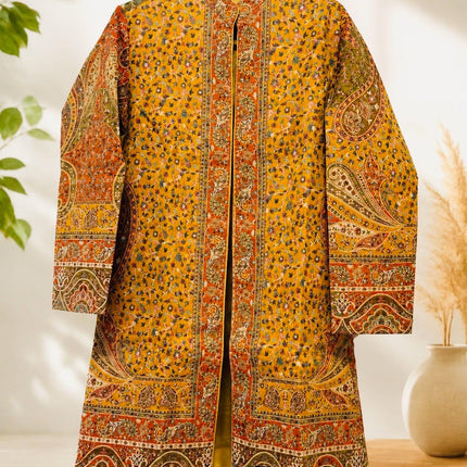 Kani Jamawar Wool Jacket | Kashmir kalamkari Paisley Artwear Multiple Size-40