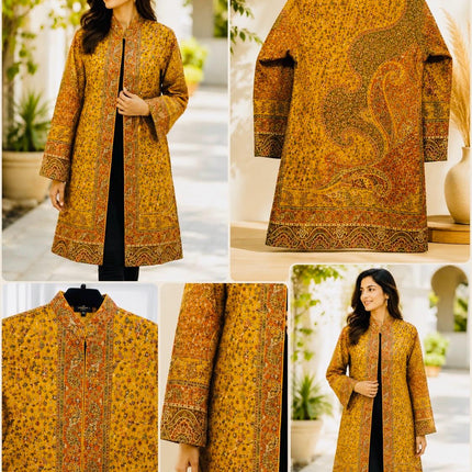 Kani Jamawar Wool Jacket | Kashmir kalamkari Paisley Artwear Multiple Size-40