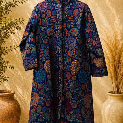 Long Jamawar Kani Work Jacket   | Kani work | Size-42