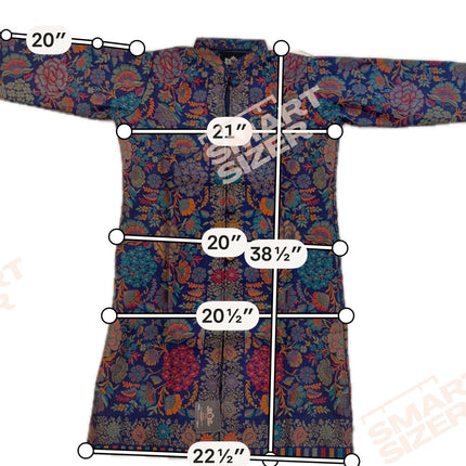 Long Jamawar Kani Work Jacket   | Kani work | Size-42