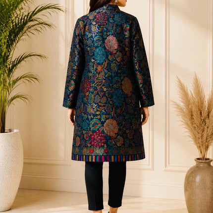 Long Jamawar Kani Work Jacket  | Kani work | Size-46