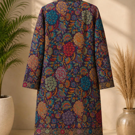 Long Jamawar Kani Work Jacket  | Kani work | Size-46